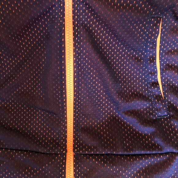 Puma Activewear Full Zip Hooded Jacket w Drawstring Navy Purple Orange Sz S - Picture 6 of 6